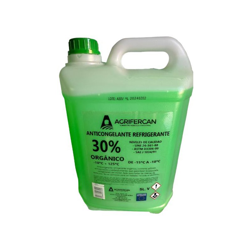 *ANTICONGELANTE 30  -18º VERDE 5L ORGANICO