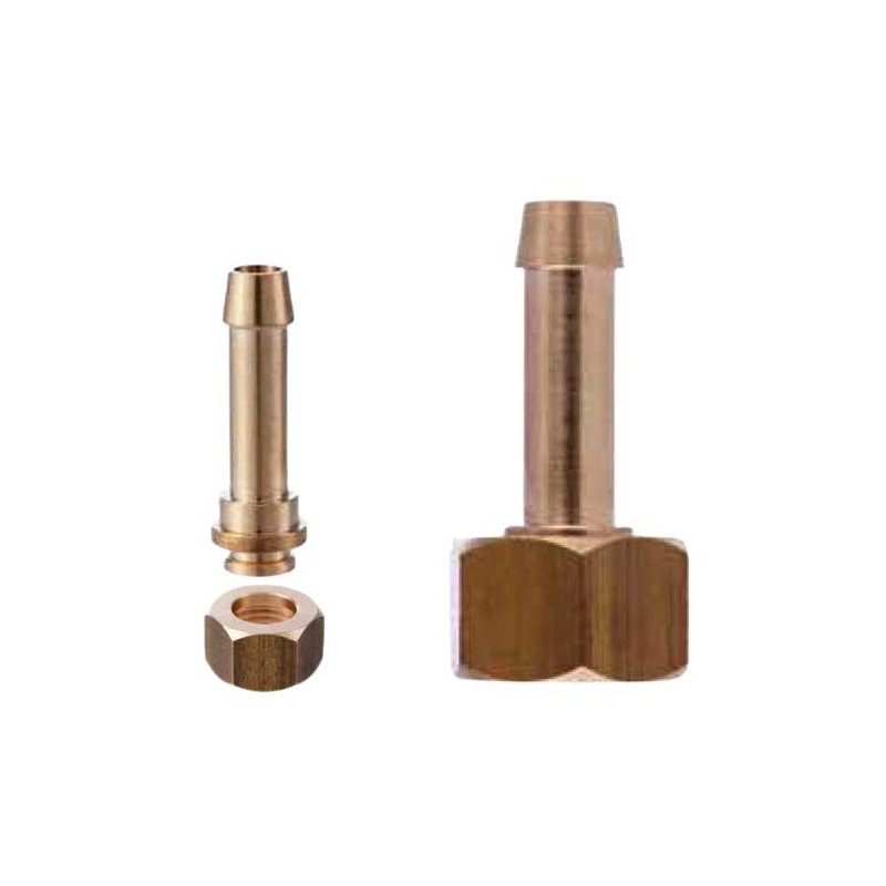 *RACOR LATON RECTO 1/2  TU ESP  8MM COMPLETO